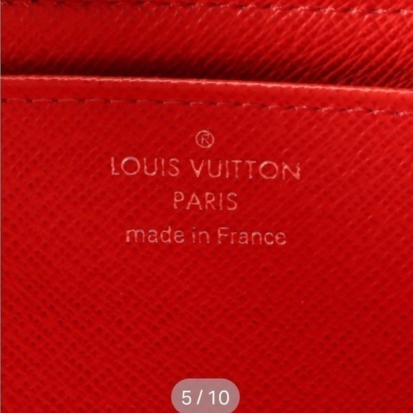 Louis Vuitton red twist long wallet. - Picture 5 of 10